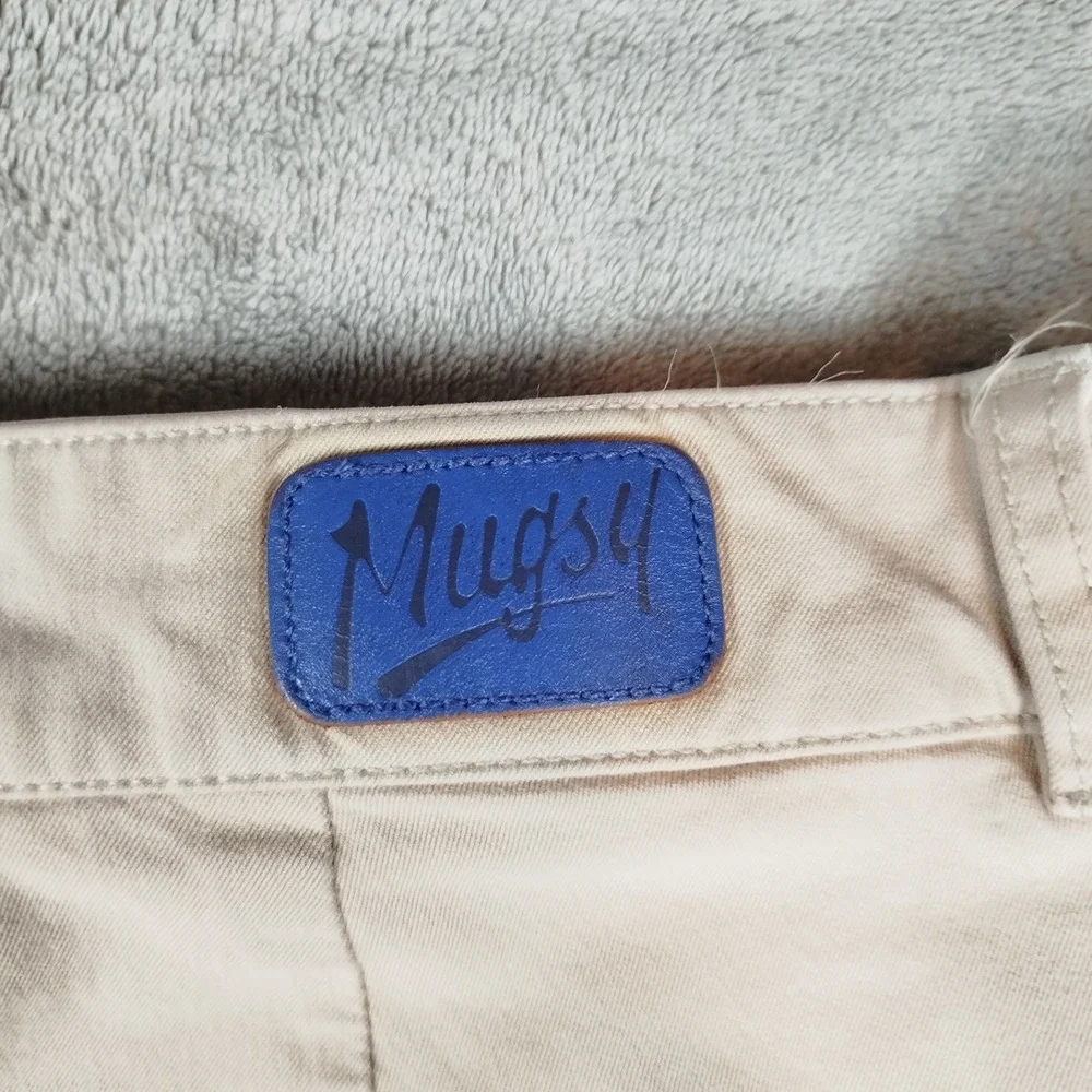 Mugsy Teddys Chino Khaki Beige Pants Mens 40x28 Stretch Casual Comfort Fit‎